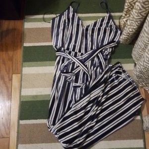 Velvet striped jumpsuit